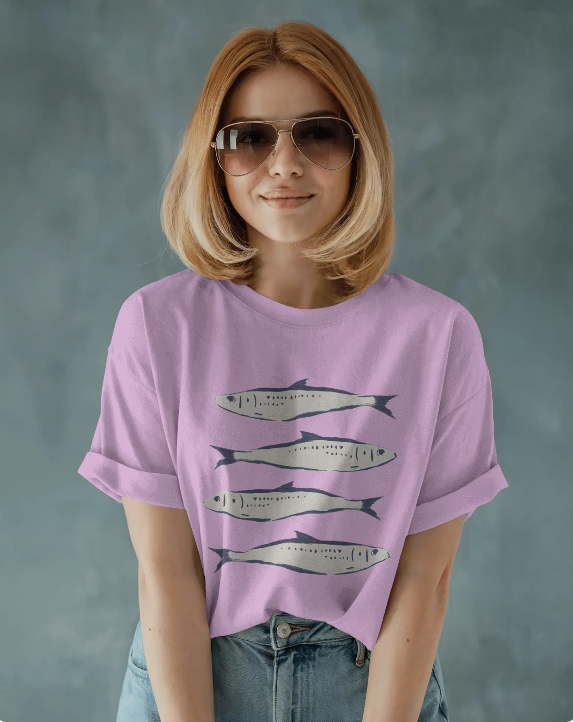 cool simple fish tee (Unisex)